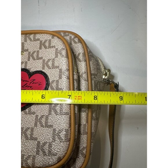 Karl Lagerfeld Paris Crossbody Purse Camera Bag MSRP $178 Modern City Artsy Logo - Picture 8 of 15